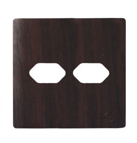 Placa 4x4 2 Tomadas Horizontais - Novara Tabaco